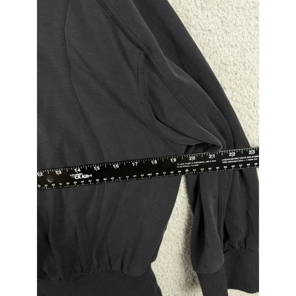 Lululemon‎ Softstreme Ribbed Hem Pullover in Black Women's Sz 10